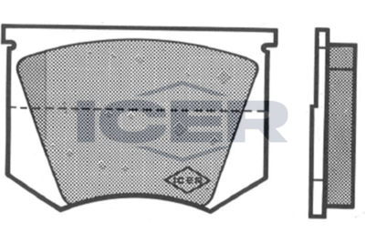 180028 ICER Комплект тормозных колодок, дисковый тормоз