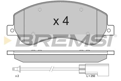 BP3274 BREMSI Комплект тормозных колодок, дисковый тормоз