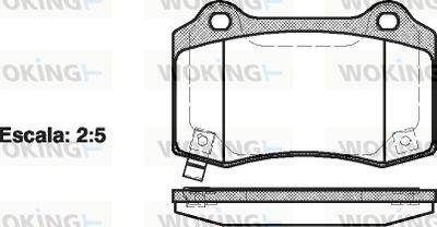 P534354 WOKING Комплект тормозных колодок, дисковый тормоз