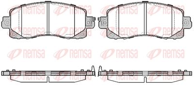 174104 REMSA Комплект тормозных колодок, дисковый тормоз