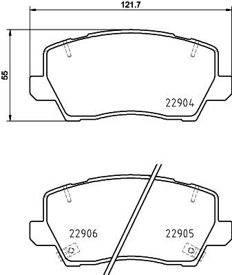 8DB355039491 HELLA Комплект тормозных колодок, дисковый тормоз