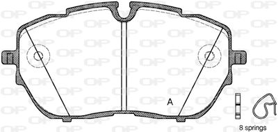 BPA165400 OPEN PARTS Комплект тормозных колодок, дисковый тормоз