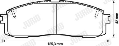 572264J JURID Комплект тормозных колодок, дисковый тормоз