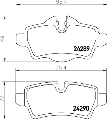 8DB355031791 HELLA PAGID Комплект тормозных колодок, дисковый тормоз