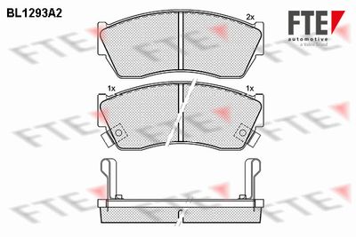 BL1293A2 FTE Комплект тормозных колодок, дисковый тормоз