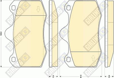 6118529 GIRLING Комплект тормозных колодок, дисковый тормоз