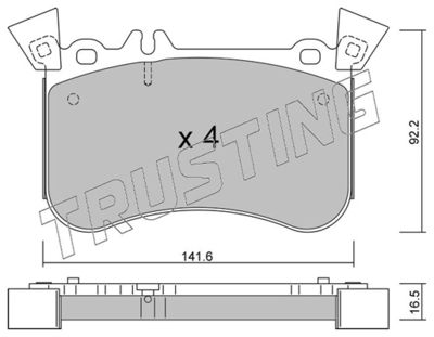 11331 TRUSTING Комплект тормозных колодок, дисковый тормоз