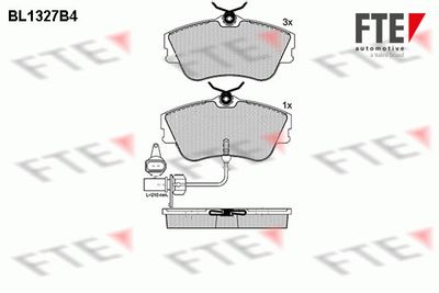 BL1327B4 FTE Комплект тормозных колодок, дисковый тормоз