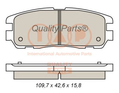 70409014 IAP QUALITY PARTS Комплект тормозных колодок, дисковый тормоз