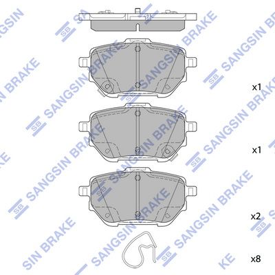 SP4537 Hi-Q Комплект тормозных колодок, дисковый тормоз