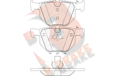 RB1684 R BRAKE Комплект тормозных колодок, дисковый тормоз