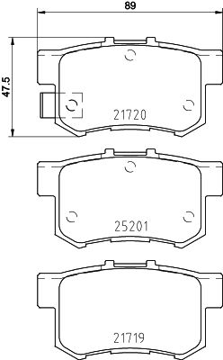 P79027 BREMBO Комплект тормозных колодок, дисковый тормоз