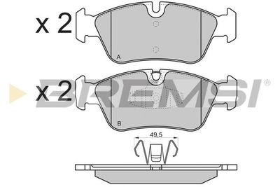 BP3193 BREMSI Комплект тормозных колодок, дисковый тормоз