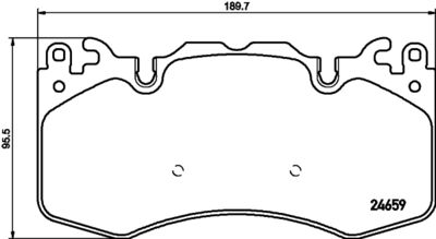 8DB355016151 HELLA Комплект тормозных колодок, дисковый тормоз