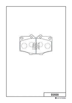 D2020 MK Kashiyama Комплект тормозных колодок, дисковый тормоз