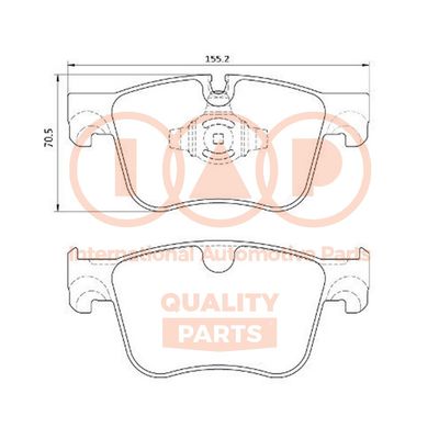 70452030P IAP QUALITY PARTS Комплект тормозных колодок, дисковый тормоз