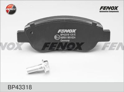 BP43318 FENOX Комплект тормозных колодок, дисковый тормоз