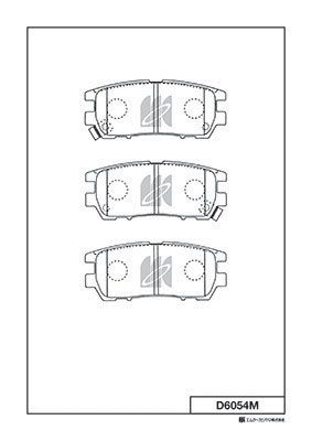 D6054M MK Kashiyama Комплект тормозных колодок, дисковый тормоз