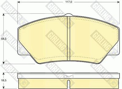 6103493 GIRLING Комплект тормозных колодок, дисковый тормоз
