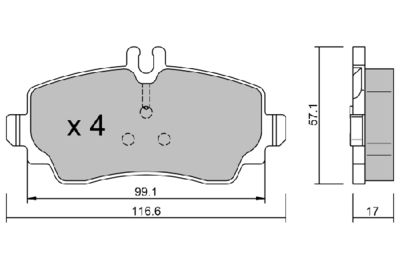 BPMB1003 AISIN Комплект тормозных колодок, дисковый тормоз