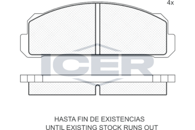 180066 ICER Комплект тормозных колодок, дисковый тормоз