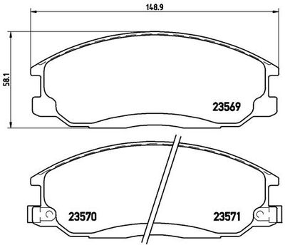 P30013 BREMBO Комплект тормозных колодок, дисковый тормоз