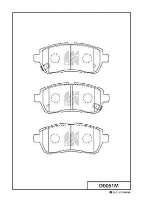 D0051M MK Kashiyama Комплект тормозных колодок, дисковый тормоз
