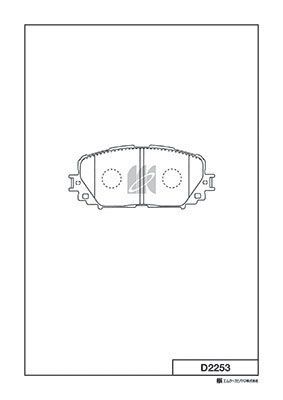 D2253 MK Kashiyama Комплект тормозных колодок, дисковый тормоз