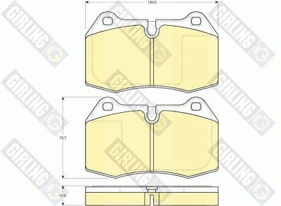 6112699 GIRLING Комплект тормозных колодок, дисковый тормоз