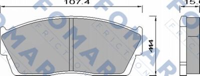 FO442181 FOMAR Friction Комплект тормозных колодок, дисковый тормоз