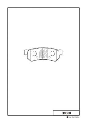 D9060 MK Kashiyama Комплект тормозных колодок, дисковый тормоз