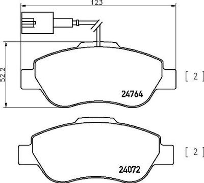 P24150 BREMBO Комплект тормозных колодок, дисковый тормоз