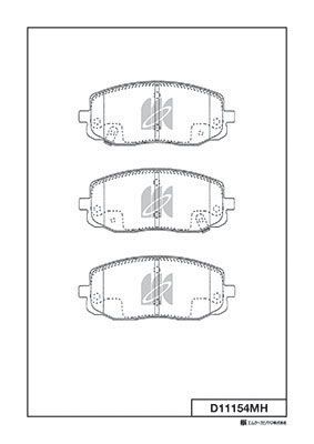 D11154MH MK Kashiyama Комплект тормозных колодок, дисковый тормоз
