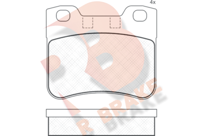 RB0788204 R BRAKE Комплект тормозных колодок, дисковый тормоз