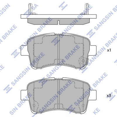 SP1633 Hi-Q Комплект тормозных колодок, дисковый тормоз