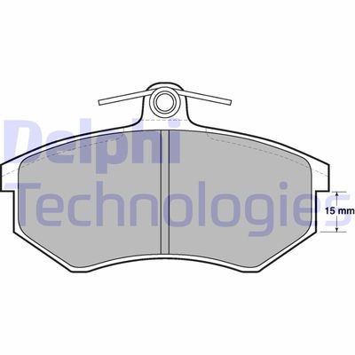 LP429 DELPHI Комплект тормозных колодок, дисковый тормоз