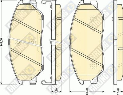 6134659 GIRLING Комплект тормозных колодок, дисковый тормоз