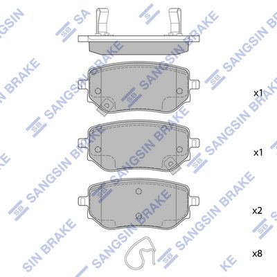 SP4554 Hi-Q Комплект тормозных колодок, дисковый тормоз