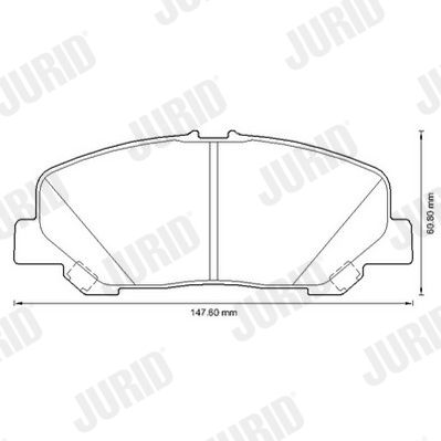 572652J JURID Комплект тормозных колодок, дисковый тормоз