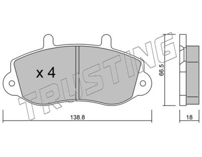 2730 TRUSTING Комплект тормозных колодок, дисковый тормоз
