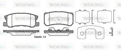 P903322 WOKING Комплект тормозных колодок, дисковый тормоз