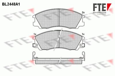 BL2448A1 FTE Комплект тормозных колодок, дисковый тормоз