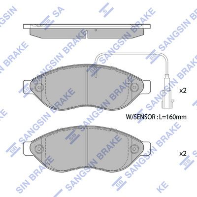 SP1904 Hi-Q Комплект тормозных колодок, дисковый тормоз