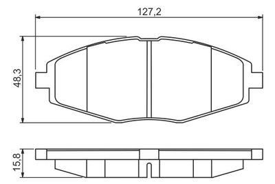 0986495224 BOSCH Комплект тормозных колодок, дисковый тормоз