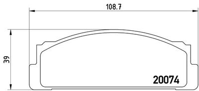 P23002 BREMBO Комплект тормозных колодок, дисковый тормоз