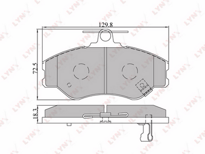 BD3604 LYNXauto Комплект тормозных колодок, дисковый тормоз