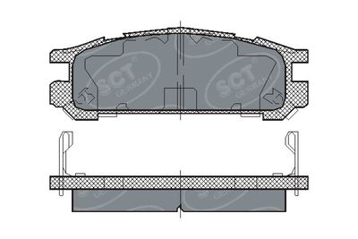 SP211PR SCT - MANNOL Комплект тормозных колодок, дисковый тормоз