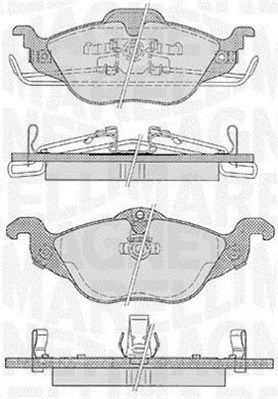 363916060355 MAGNETI MARELLI Комплект тормозных колодок, дисковый тормоз