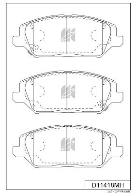 D11418MH MK Kashiyama Комплект тормозных колодок, дисковый тормоз