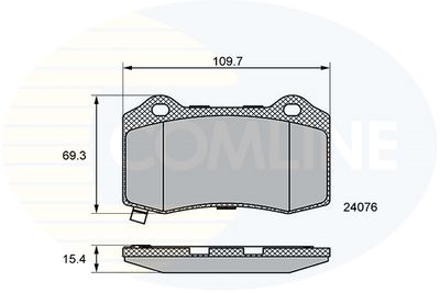 CBP36065 COMLINE Комплект тормозных колодок, дисковый тормоз